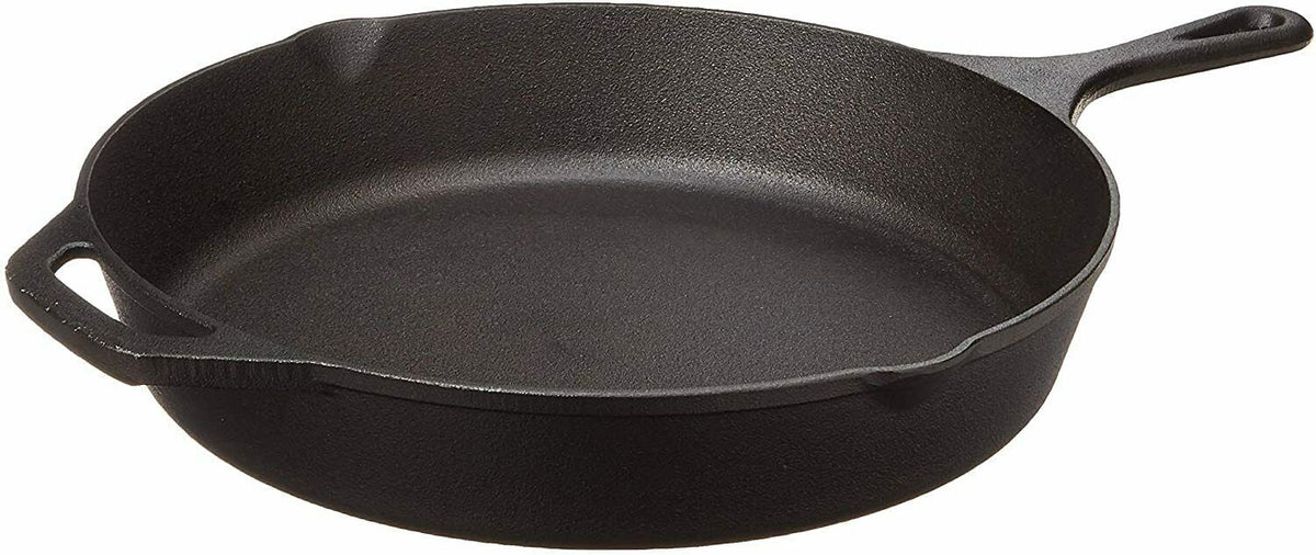 12" Black Cast Iron Round Skillet S708