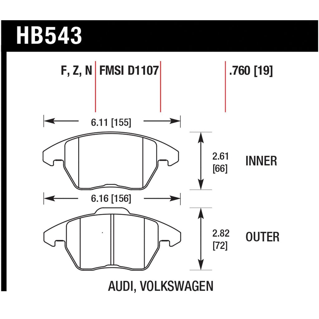 HP Plus Brake Pads F408806