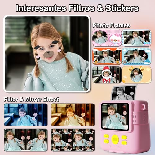 Kids Instant Print Camera with 32GB Card Purple T178