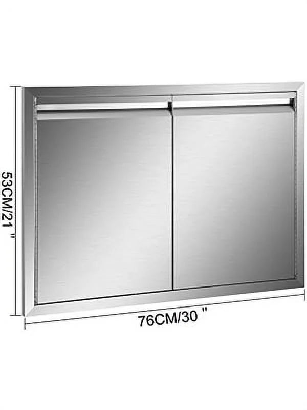 Double Wall Stainless Steel Outdoor Access Door with Hooks B76378