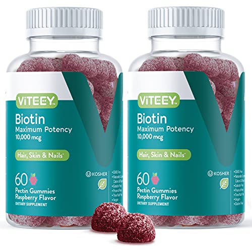 10,000mcg Biotin Gummies for Hair Skin and Nails E49721