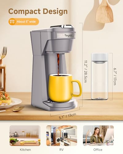 Gray Single Serve Coffee Maker W362