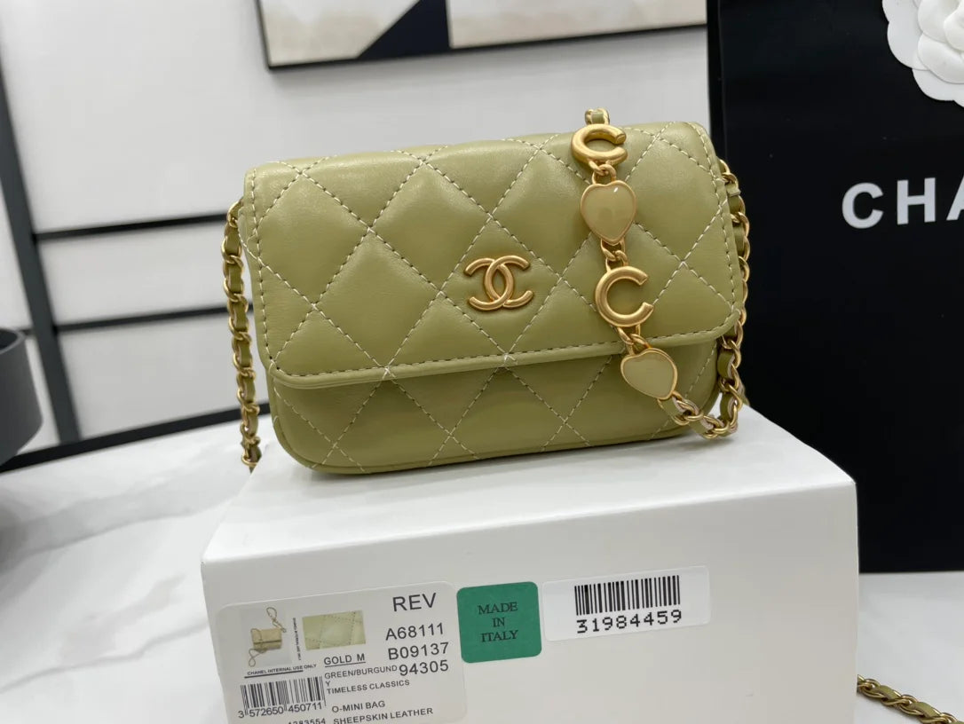 Green Mini Flap Bag V87659