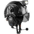 5 in 1 Vented Hard Hat Safety Helmet with Visor Bluetooth Ear Muffs and Headlamp N179