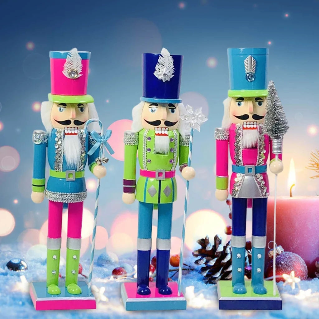 15 Inch Colorful Wooden Nutcracker Soldier Doll Figurine C352401