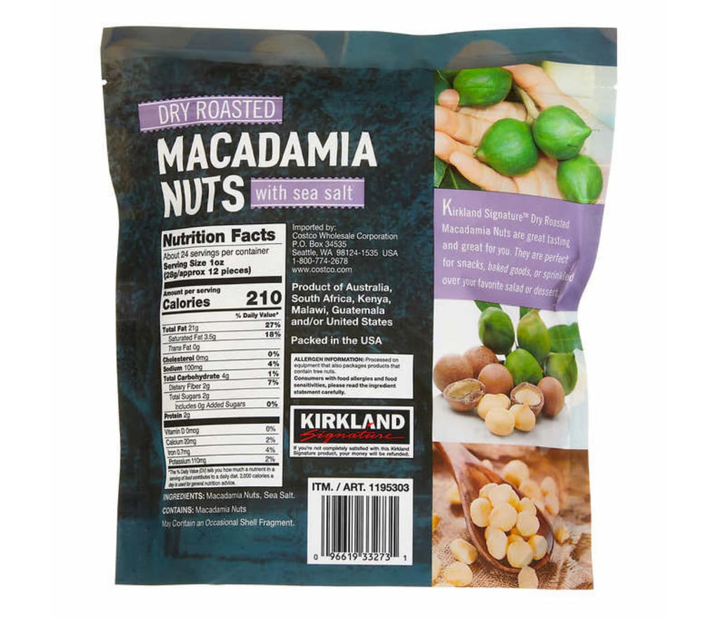 Dry Roasted Macadamia Nuts, 1.5 lbs A793