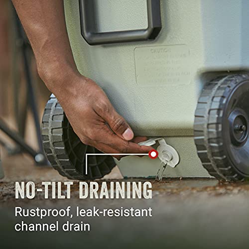 Insulated Rolling Cooler with Wheels, 100-Quart F2125