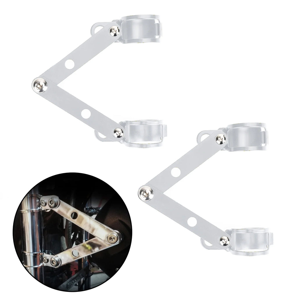 Chrome Motorcycle Headlight Mount Bracket Adapter H70336