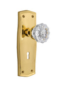 Polished Brass Crystal Glass Door Knob A676819