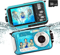 13FT Underwater Camera, 48MP Photo 2.7K Video Waterproof Camera, Dual Display EIS Digital Underwater Camera-Yellow S151197