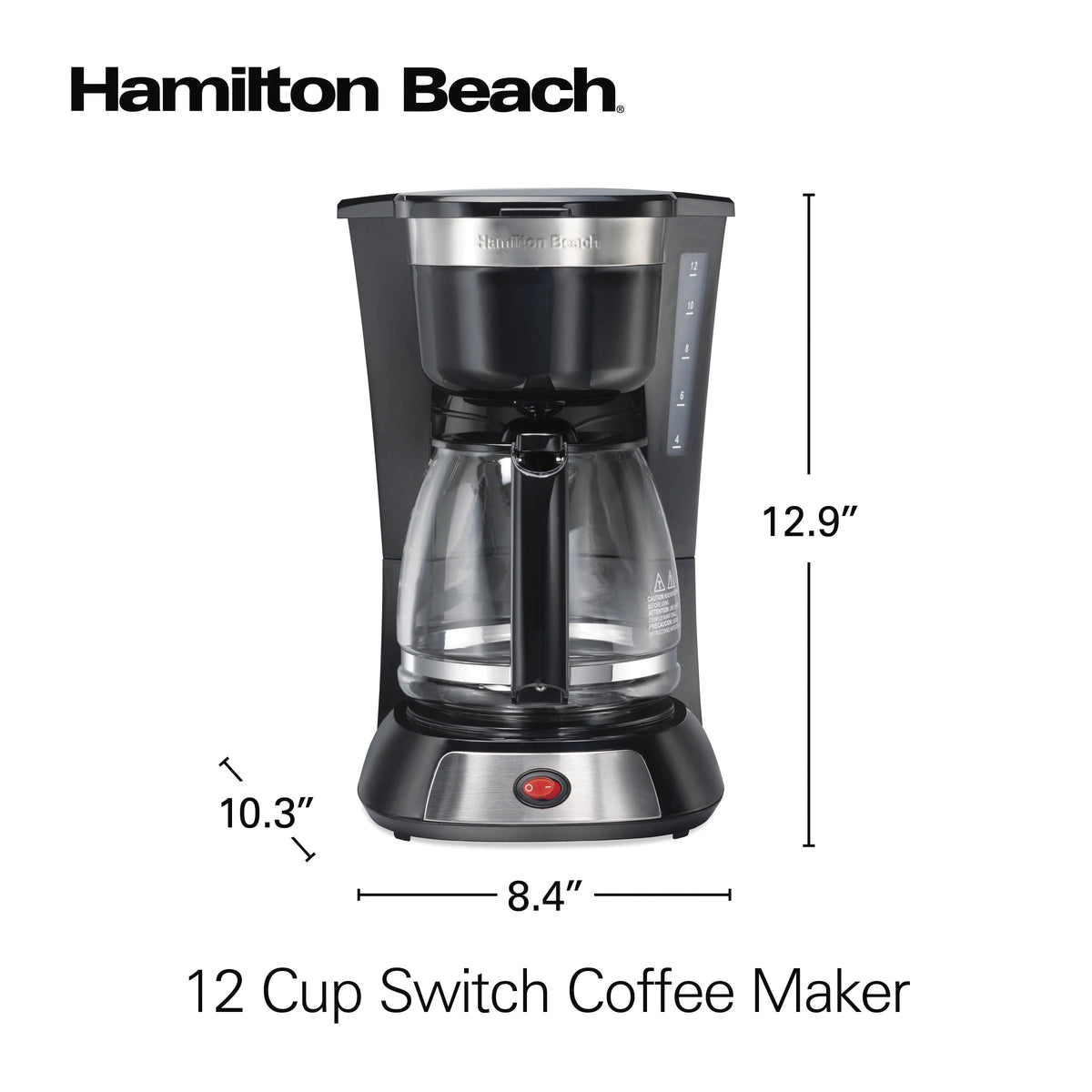 12 Cup Coffee Maker, 96 fl oz, Stainless Steel R203