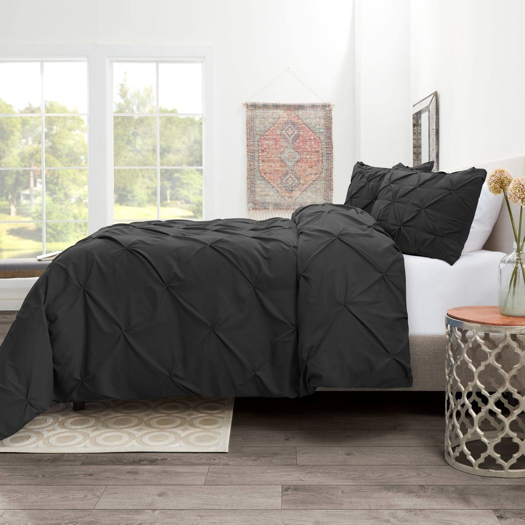 Cream California King Pinch Pleat Duvet Cover Set G52829