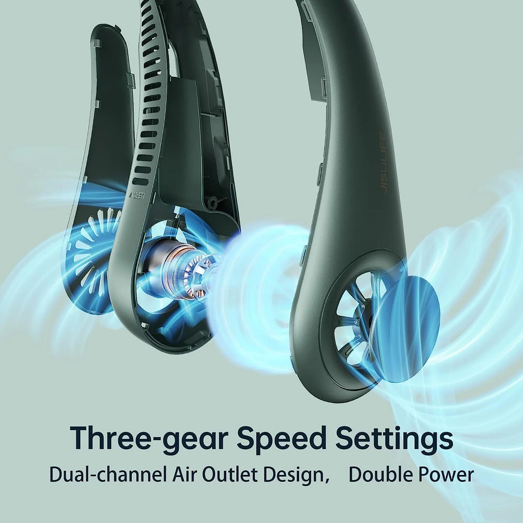 Portable Neck Fan 4000 mAh Bladeless Fan with 3 Speeds T106