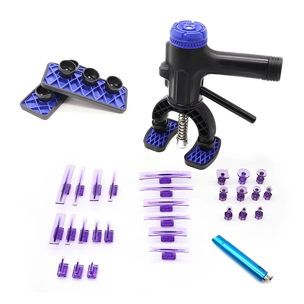 360° Adjustable Paintless Dent Removal Tool with 28 Glue Puller Tabs V454