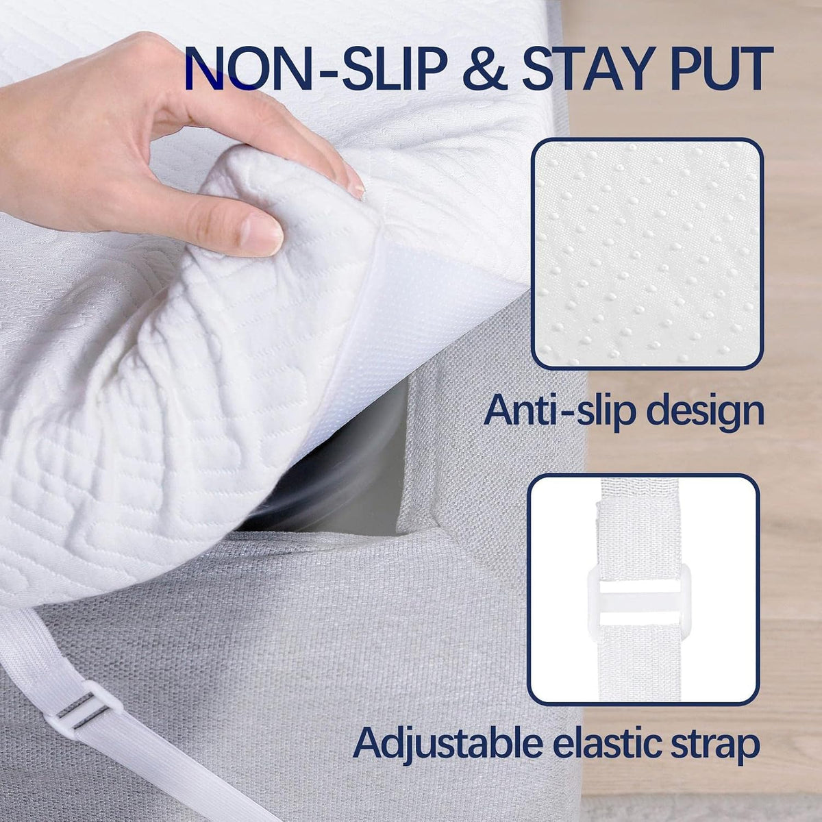 3 Inch Gel Memory Foam Mattress Topper California King Size with Bamboo Cover B997486