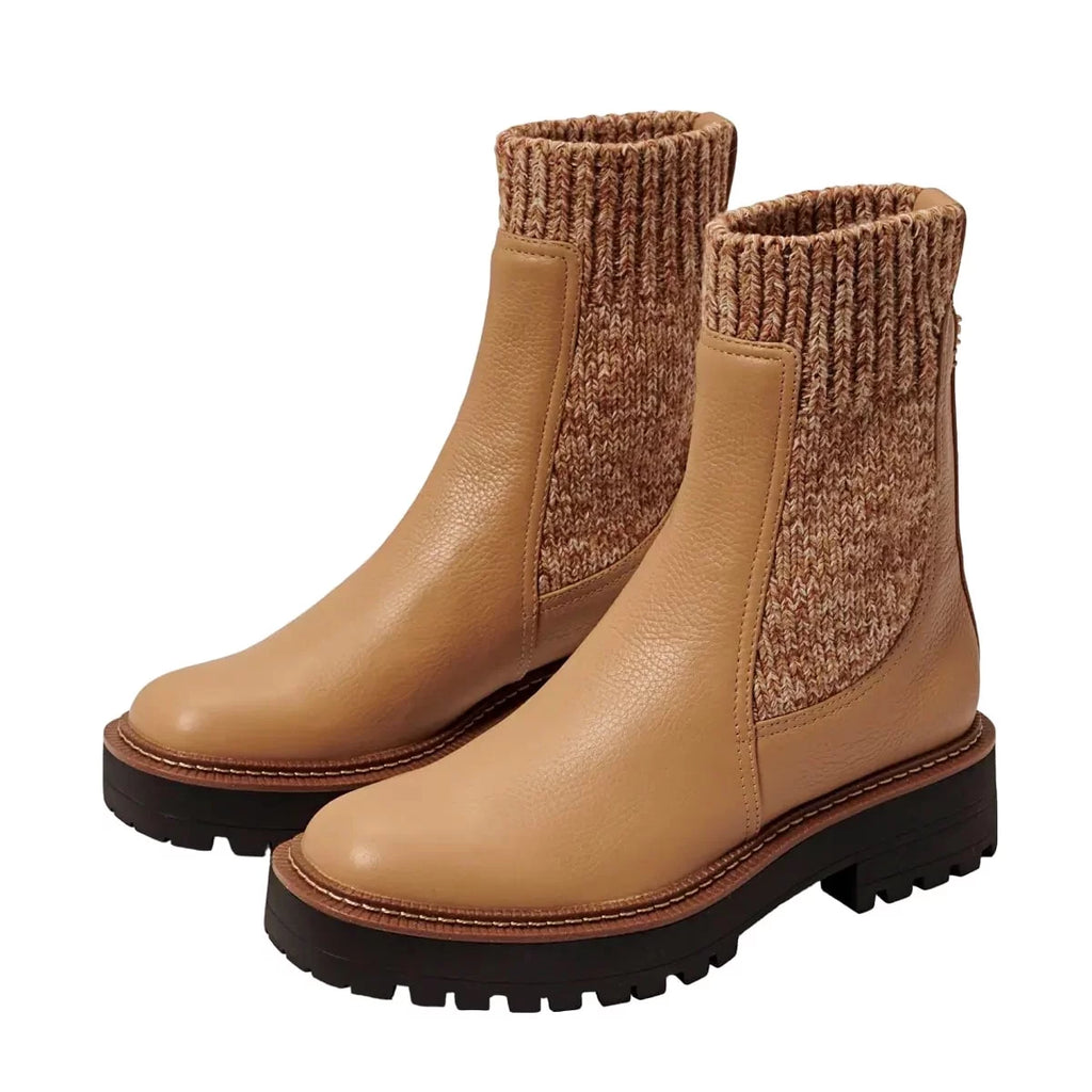 Sesame Multi Knit Chelsea Ankle Bootie T7853