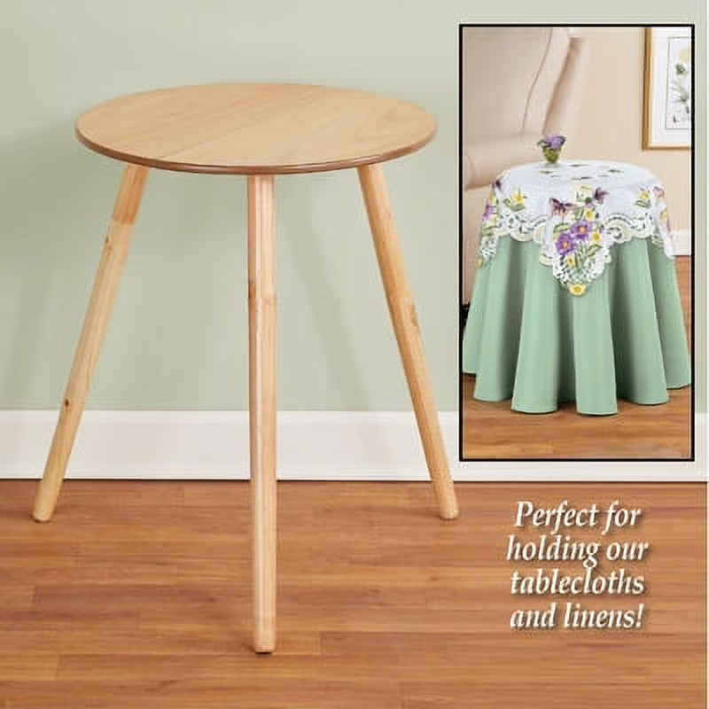 Round Wooden Side Accent Table, Unfinished, 20" Diam x 25 1/2" H W633