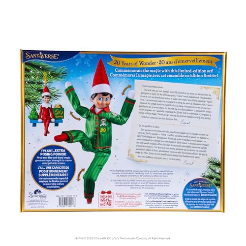 Boy with Blue Eyes Posable Christmas Elf and Storybook P803