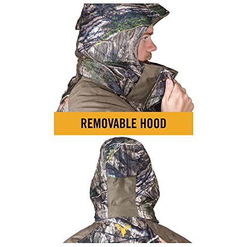 Men’s 3-in-1 Insulated Camo Hunting Parka, Waterproof, Removable Hood Q24866