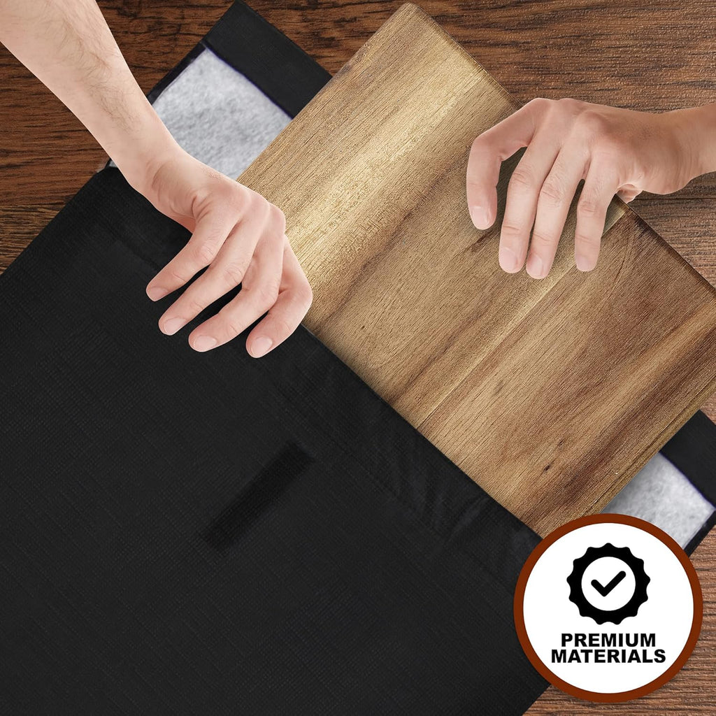 Felt Lined Dining Table Leaf Storage Bag with Handle, Gray P50848