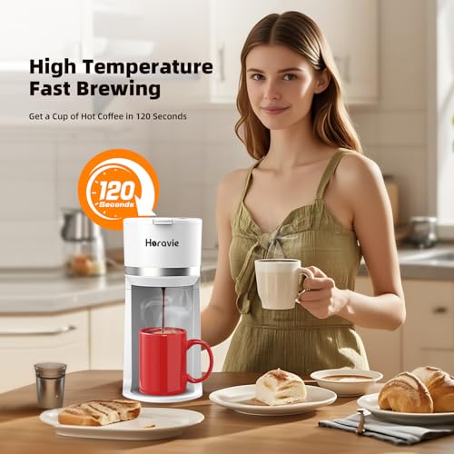 Black Single Serve Coffee Maker for K Cup and Ground Coffee, 6 to 12 oz. Brew Sizes G958