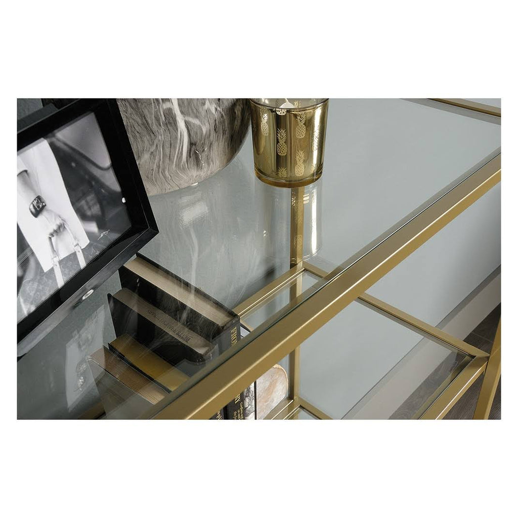 5 Shelf Bookcase, Satin Gold L728