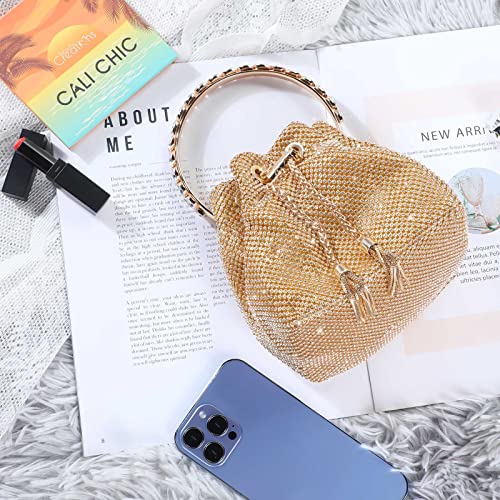 Rhinestone Clutch Purse Top Handle Sparkly Evening Bag Glitter Mini Handbag V1198