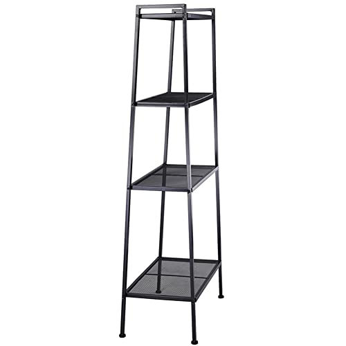 Black 4 Tier Metal Ladder Bookshelf T38125