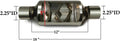 Pair of single chamber universal performance race round mufflers 2.25" Pack of 2 A693