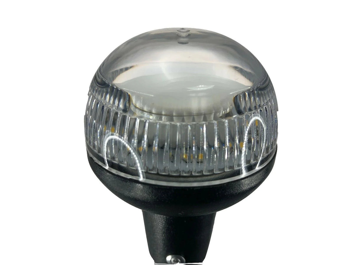 Boat LED All Round Anchor Light Pole 24" Collar Black Base Socket 2 Pins Wired 90 Degrees Q78393