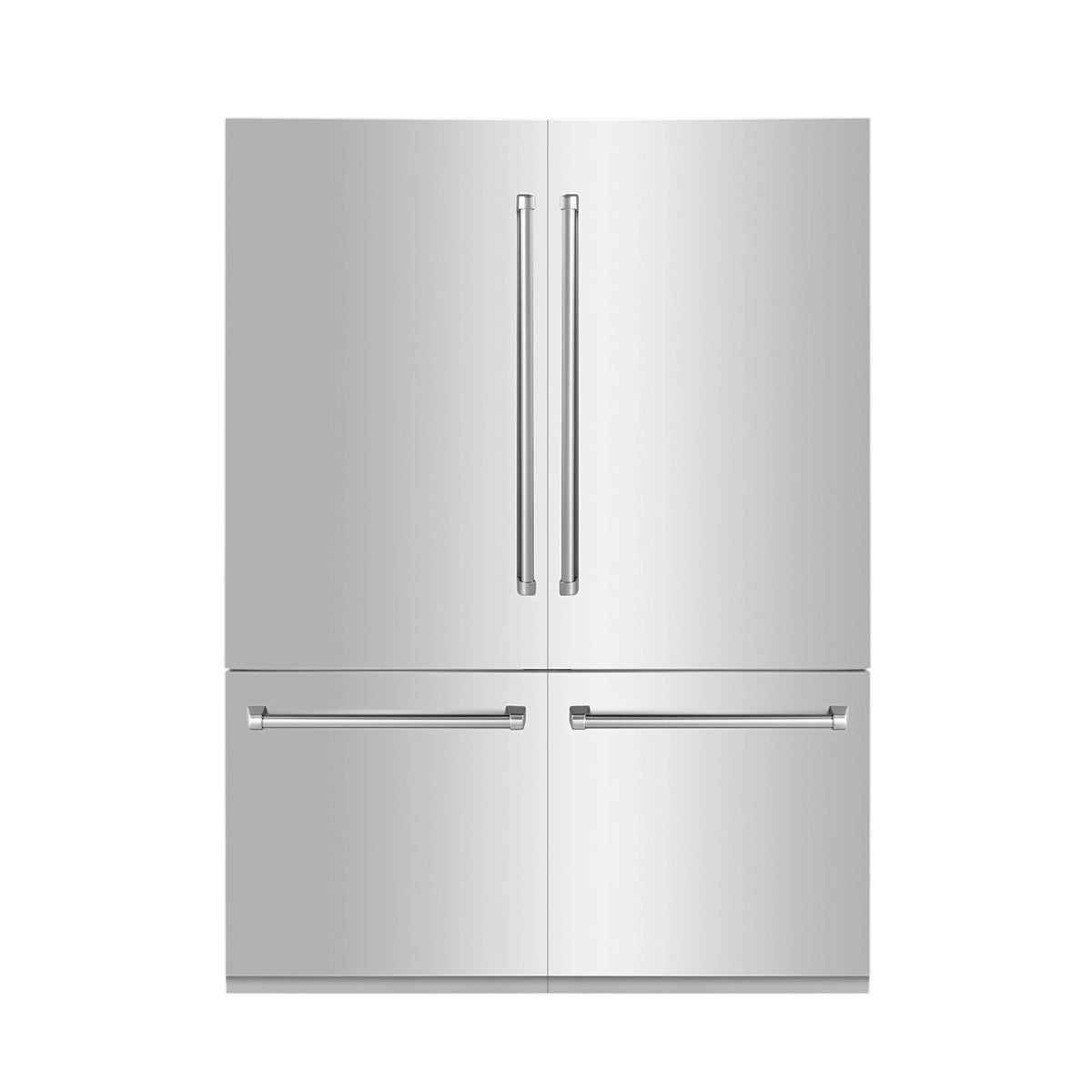 60 In. 32.2 cu. ft. Built-In 4-Door Refrigerator with Water and Ice Dispenser in Stainless Steel P81406