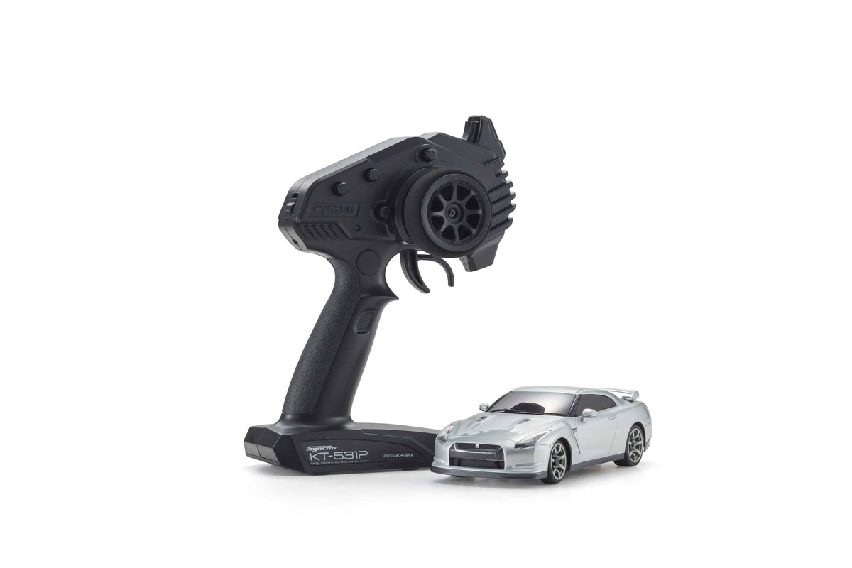 Silver Nissan GT-R (R35) Mini-Z Readyset G9464