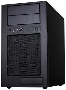 Black Aluminum front panel steel body ATX Mid Tower Computer Case S155442