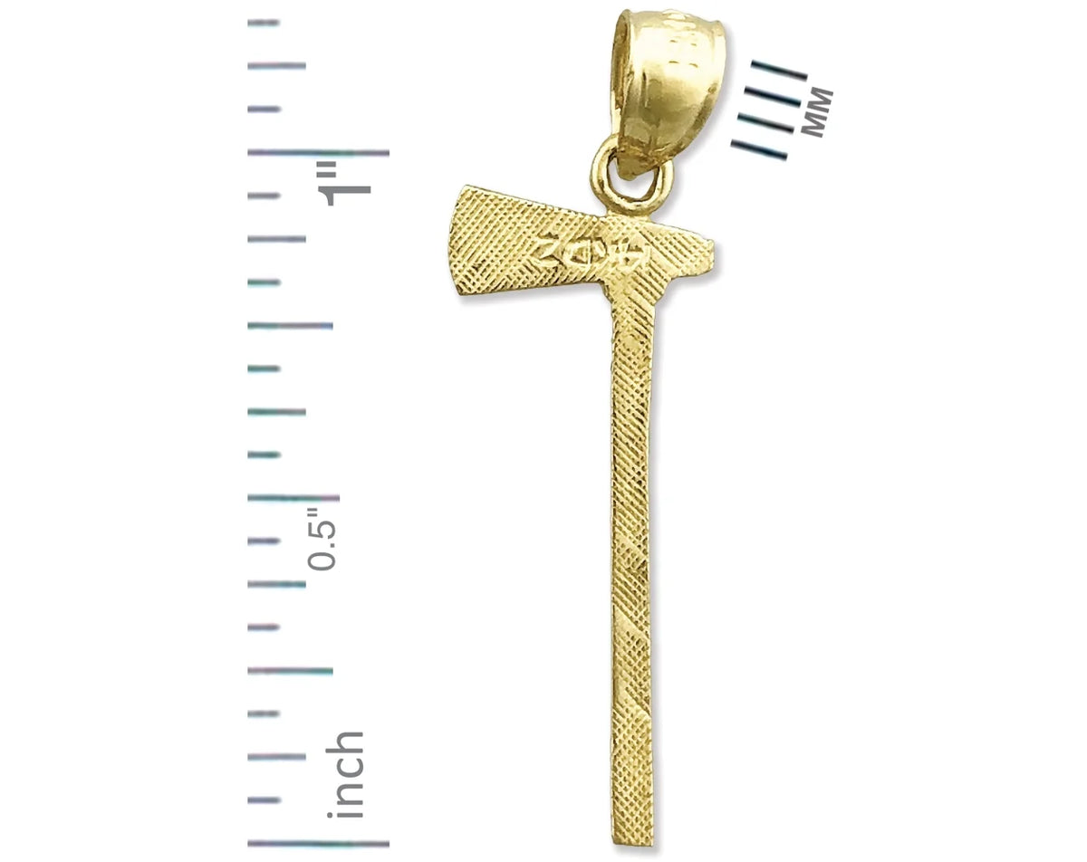 14K Gold Ax Charm H186
