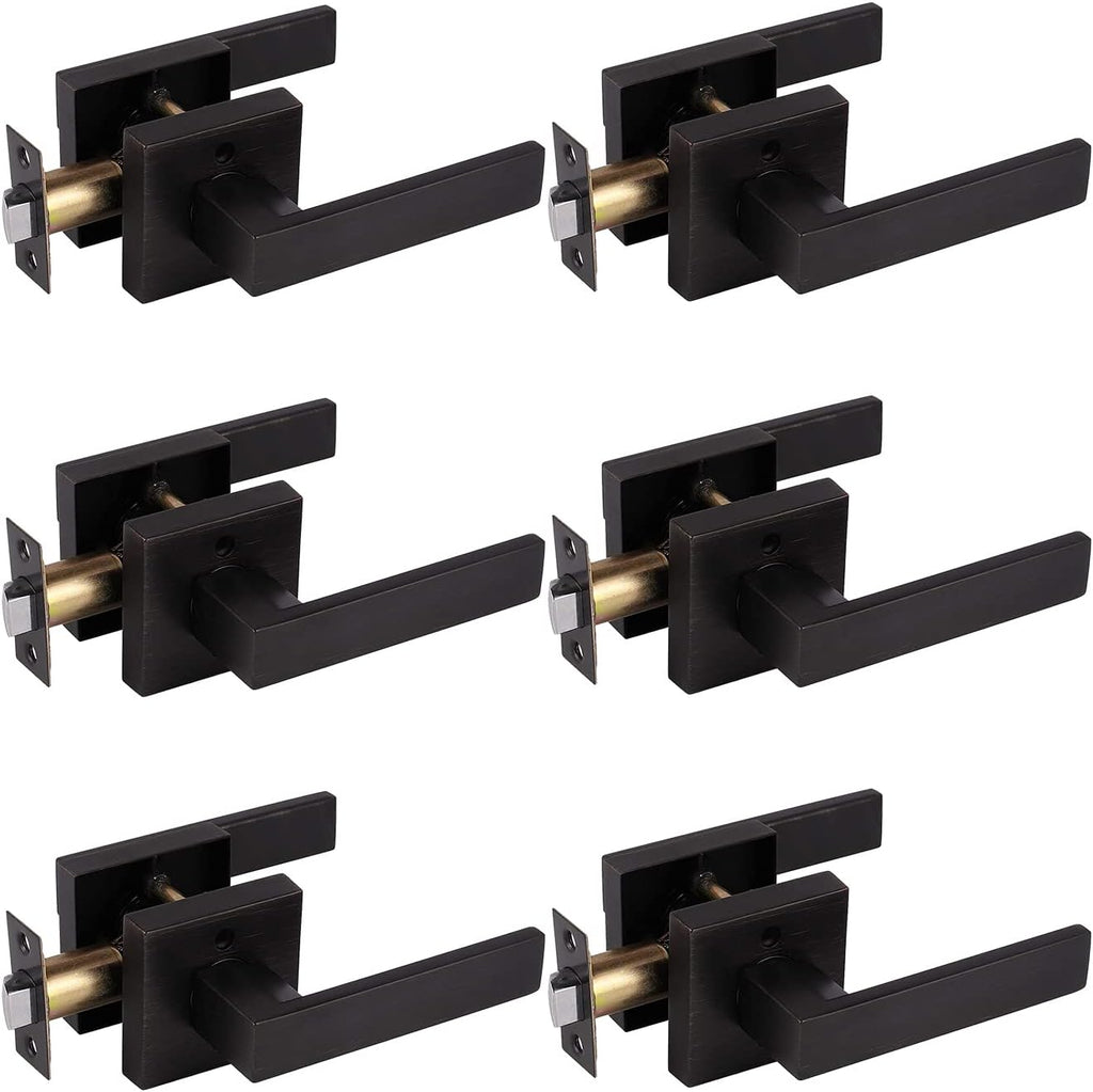 Brushed Bronze Zinc Alloy Door Lever Lock, Pack of 2 M1417