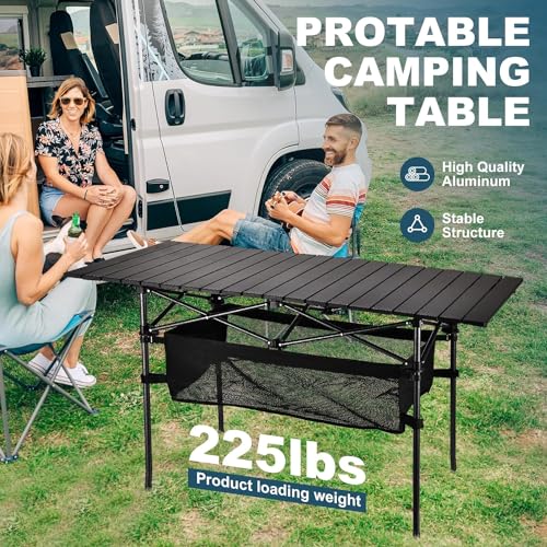 Lightweight Aluminum Folding Camping Table with Carrying Bag Z9086