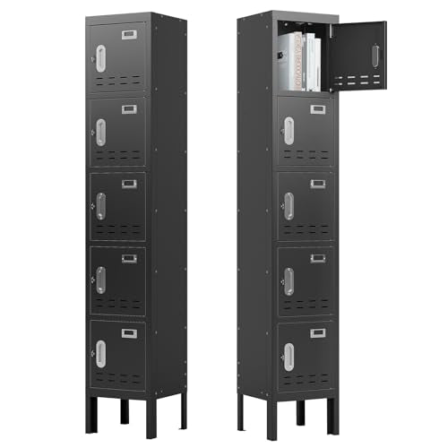 Metal Storage Locker with Door, Card Slot, 66" Height Steel Locker B279