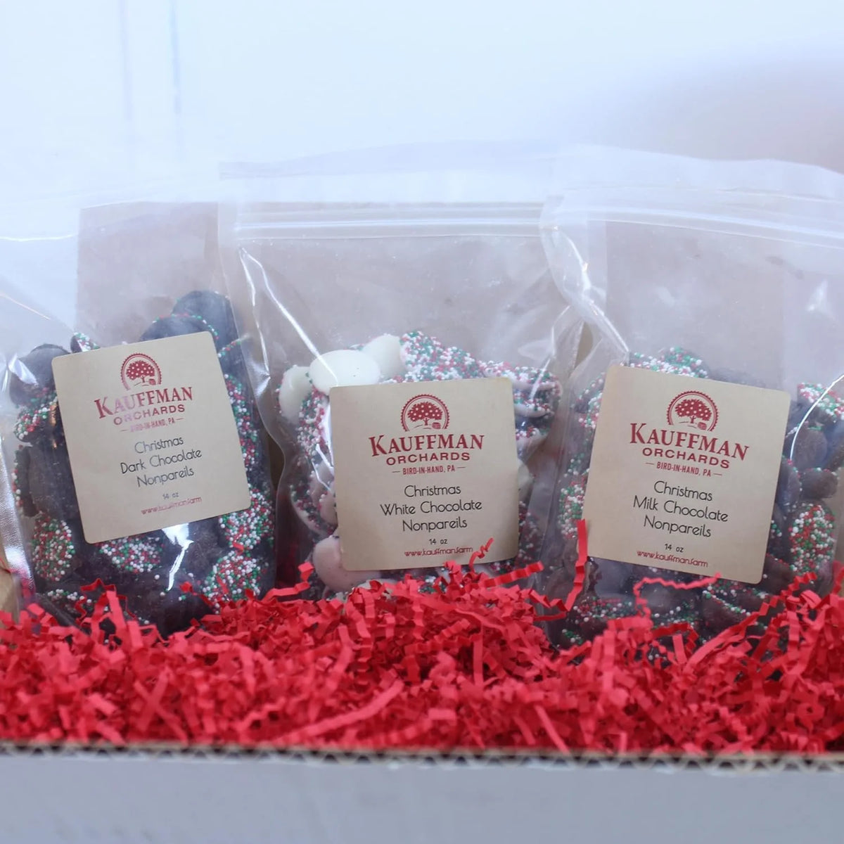 Christmas Chocolate Nonpareils Candy Gift Box V16402