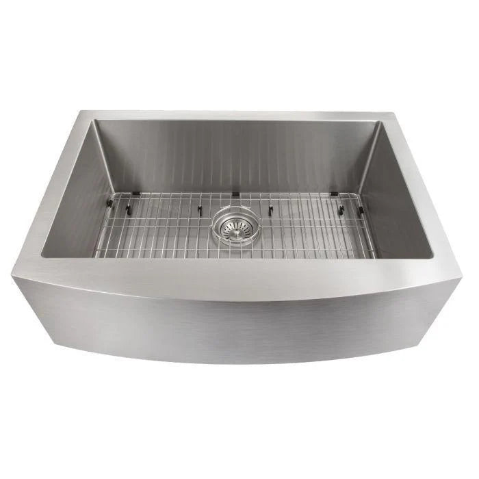 30 in. Stainless Steel Farmhouse Kitchen Sink with Bottom Grid M874