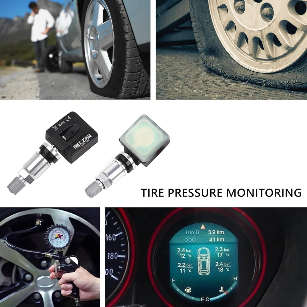 TPMS Preprogrammed 315MHz Tire Pressure Sensors 4 Pack Z97362