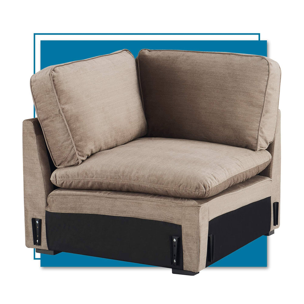 Modular Fabric Corner Chair in Tan T7753