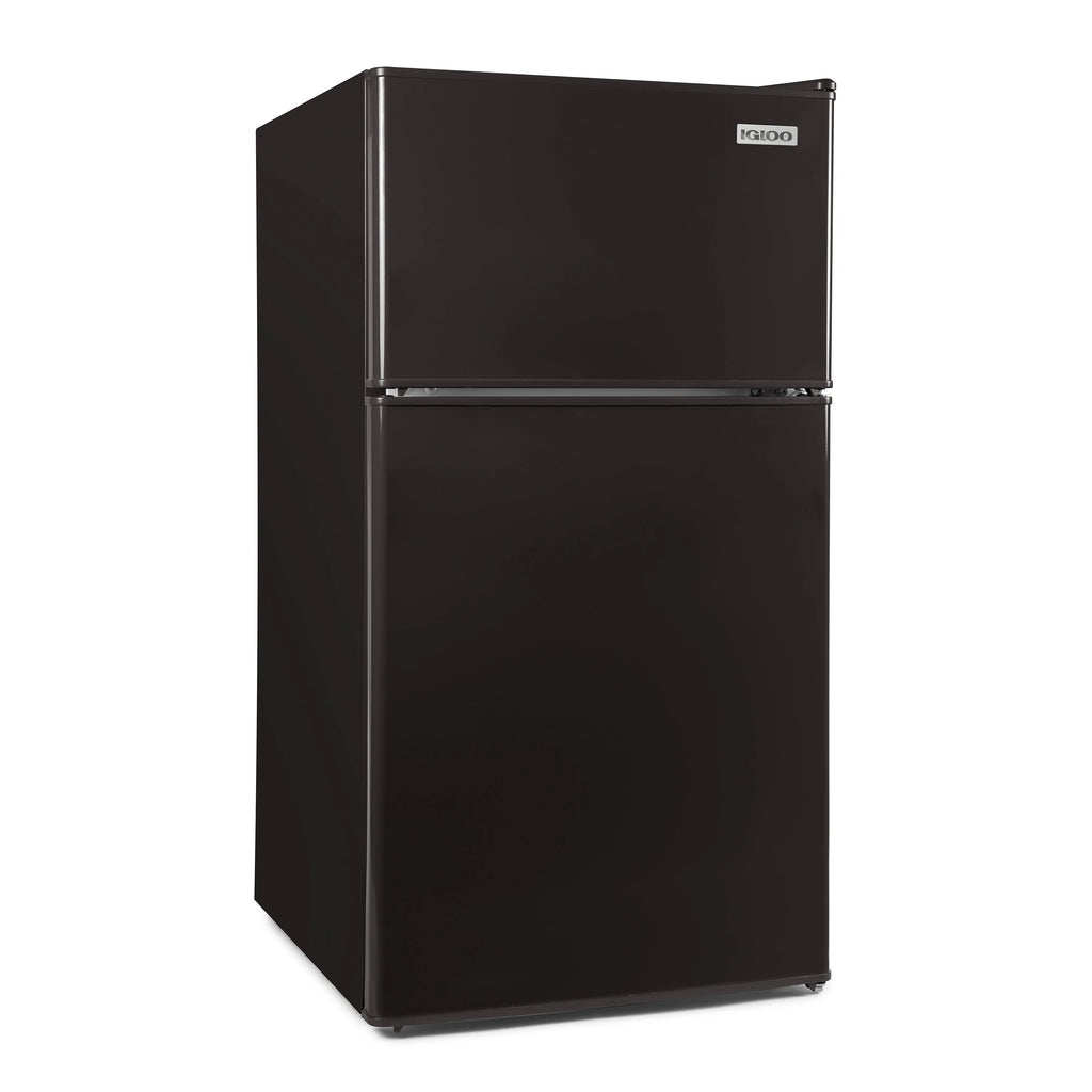 3.2 Cu. Ft. Double Door Refrigerator With Freezer, Black J6026