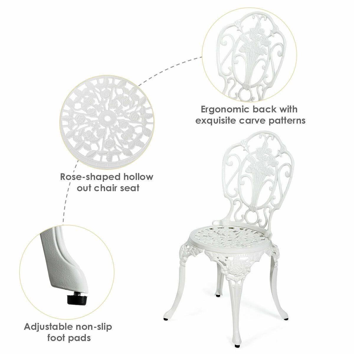 3 Pcs Patio Bistro Set V250234