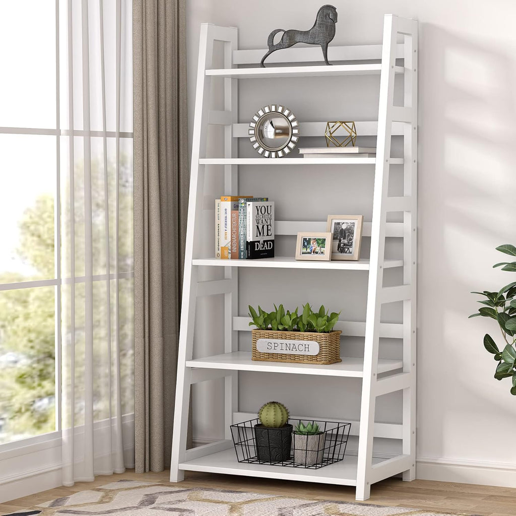 5-Tier Industrial Ladder Shelf Bookcase Y79988