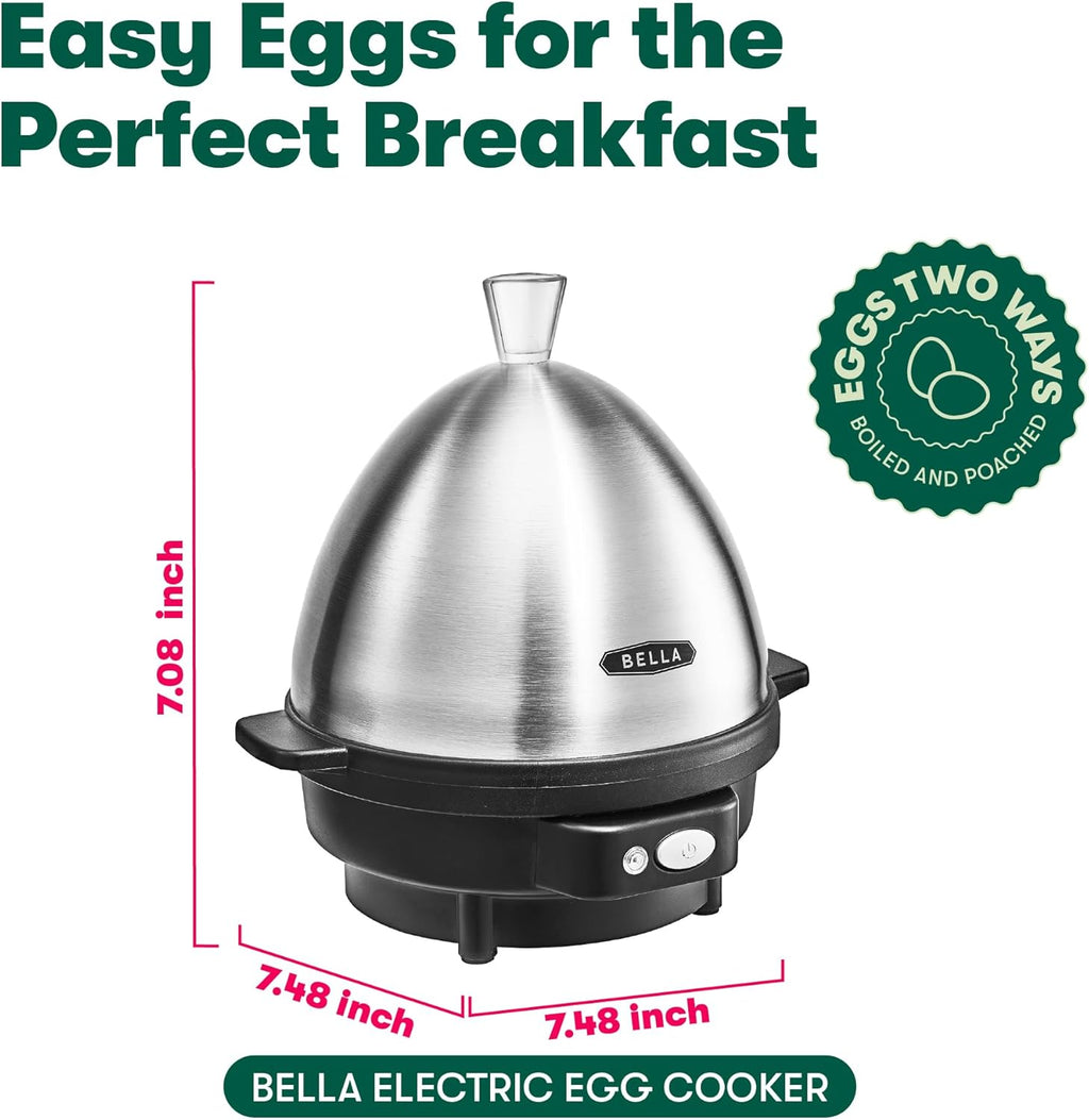Black Electric Egg Cooker with 7 Egg Capacity Tray O95920