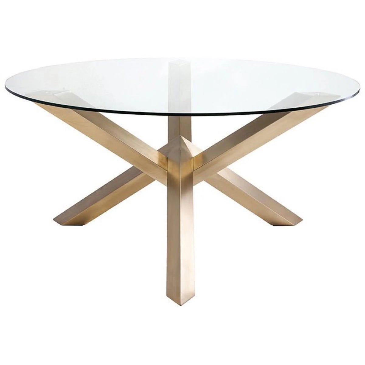 72" Round Glass Top Dining Table W93688
