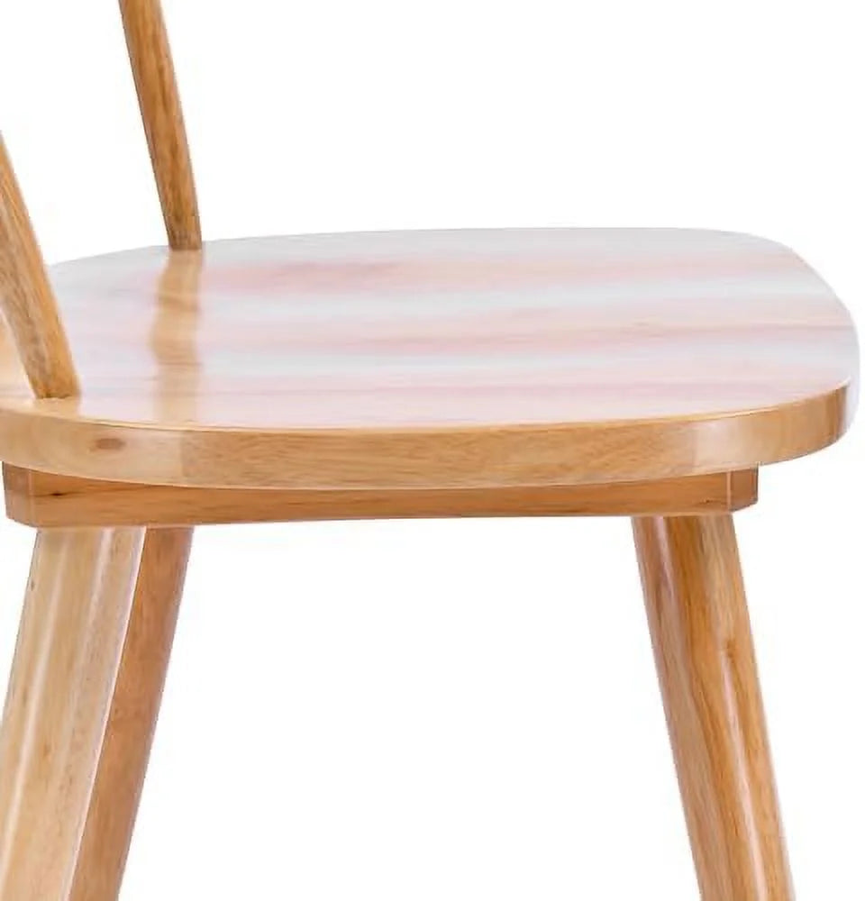 White Oak Wood Dining Chairs Set of 2 L68459