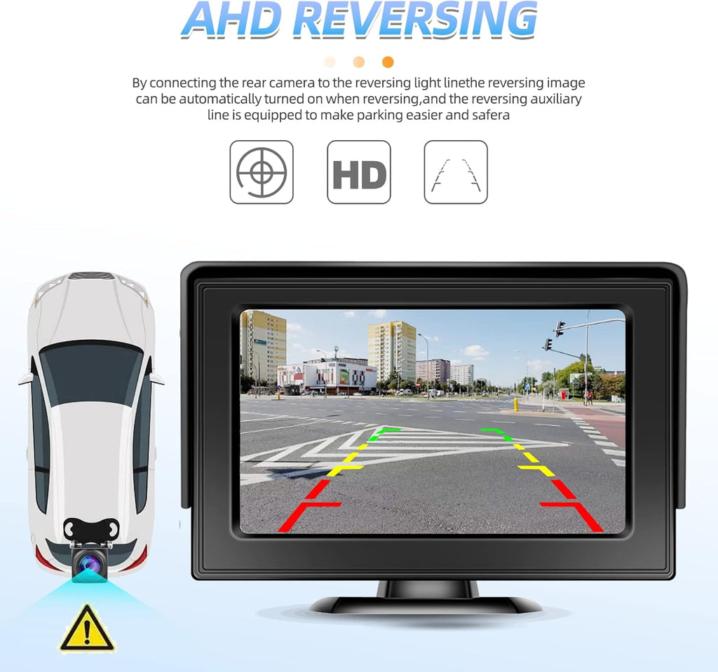 Wireless Backup Camera with Monitor Kit 4.3" HD 1080P Rear View Camera Waterproof Night Vision Pack of 2 G649585