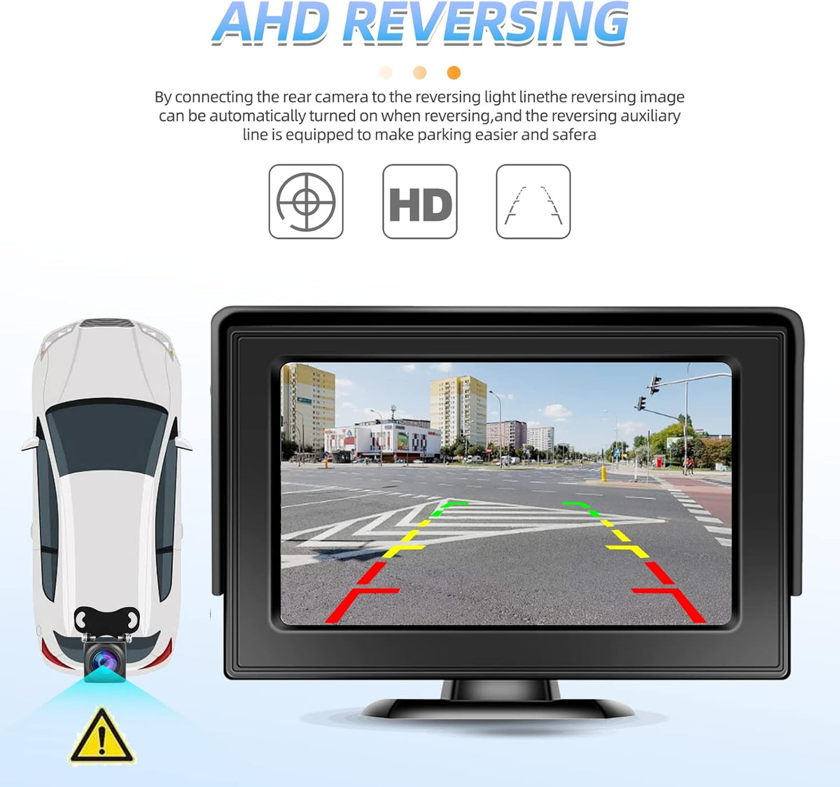 Wireless Backup Camera with Monitor Kit 4.3" HD 1080P Rear View Camera Waterproof Night Vision Pack of 2 G649585