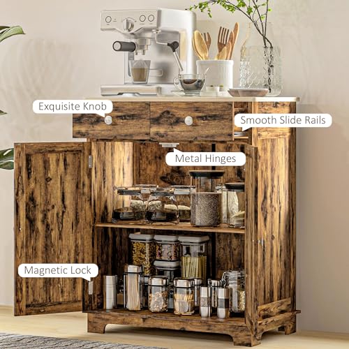 White Sideboard with 3 Drawers and Doors R4942